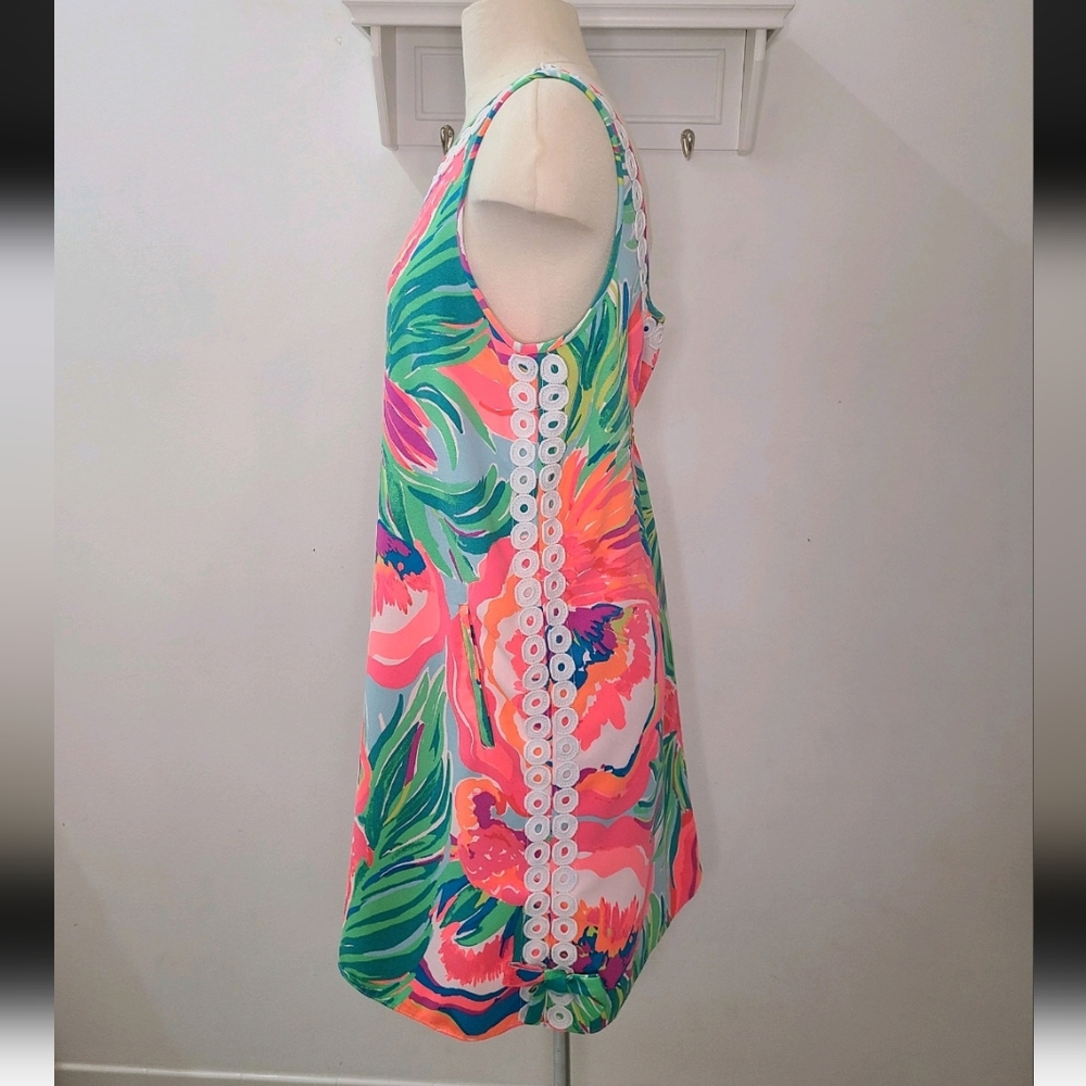 Lilly Pulitzer Stella Sleeveless Shift Dress in Serene Multi Paradise Bound Sz 6 - Picture 5 of 14